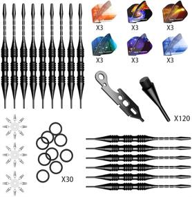 img 3 attached to 🎯 UZOPI Soft Tip Darts Set: 15 Pcs 20g Darts with Extra 120 Plastic Tips, Flight Protectors, and Storage Bag