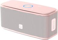 🔊 doss soundbox touch: 12 вт звук bluetooth динамиков hd - водонепроницаемый ipx5, 20 часов работы, громкой - светло-розовый логотип