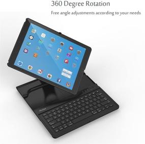 img 1 attached to 🔌 ProCase iPad Pro 12.9 Keyboard Case - Wireless Keyboard & 360° Rotation for Apple iPad Pro 12.9 (2nd/1st Gen)