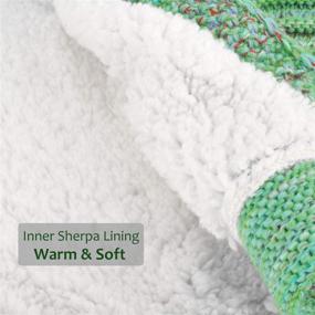 img 3 attached to 🧜 Tirrinia Adult Sherpa Mermaid Tail Blanket: Ultra-Soft Crochet, Anti-Slip Design, Perfect for Teens, Women, Girls - Green