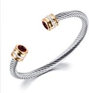 💎 fashion-forward birthstone bangle cable wire bracelet for women, girls, and teens - trendy jewelry for christmas gifts logo