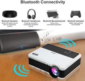 img 2 attached to 📺 WiFi HDMI Bluetooth Projector – Wireless Airplay Mirroring, Mountable Home Cinema Projector for Indoor Outdoor Movie Game Sports – Multimedia LED LCD 1080P Video Projector Connecting Phone/Laptop/Roku/TV Box