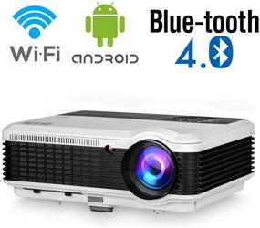 img 4 attached to 📺 WiFi HDMI Bluetooth Projector – Wireless Airplay Mirroring, Mountable Home Cinema Projector for Indoor Outdoor Movie Game Sports – Multimedia LED LCD 1080P Video Projector Connecting Phone/Laptop/Roku/TV Box