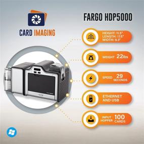 img 3 attached to 🖨️ Fargo HDP5000 Dual Side ID Card Printer with Mag Encoder: Complete Supplies Bundle and Card Imaging Software 89013