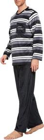 img 2 attached to U2SKIIN Pajamas Sleepwear: Stylish White and Black Design with Convenient Pockets