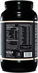 img 3 attached to 🏋️ MUSCLE FEAST Premium Grass-Fed Whey Protein Powder Blend: All-Natural, Hormone-Free, Vegetarian | 21g Protein, 100 Calories | Vanilla Flavor | 2lb Jar, 34 Servings