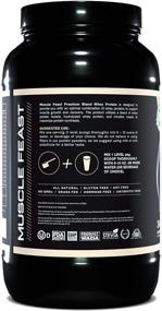 img 2 attached to 🏋️ MUSCLE FEAST Premium Grass-Fed Whey Protein Powder Blend: All-Natural, Hormone-Free, Vegetarian | 21g Protein, 100 Calories | Vanilla Flavor | 2lb Jar, 34 Servings