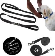 🐾 olive paws long dog leash - training system with reflective exterior, dual padded handles & 6ft lead - bonus extensions for 15 and 30 foot dog recall - ideal for outdoor agility. watch professional trainer video logo