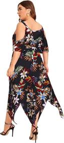 img 3 attached to Milumia Womens Shoulder Floral Tropical Women's Clothing for Dresses