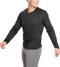 img 4 attached to 👕 Woolly Clothing Merino V Neck Sleeve Men's Clothing and Active: Superior Comfort and Style Combined