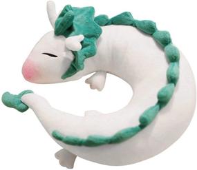 img 4 attached to 🐉 SUPOW Dragon Plush Neck Pillow - U-Shape Anime Cute White Dragon Design for Comfy Travel and Relaxation
