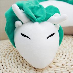 img 1 attached to 🐉 SUPOW Dragon Plush Neck Pillow - U-Shape Anime Cute White Dragon Design for Comfy Travel and Relaxation