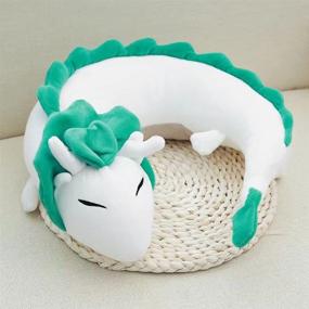 img 2 attached to 🐉 SUPOW Dragon Plush Neck Pillow - U-Shape Anime Cute White Dragon Design for Comfy Travel and Relaxation
