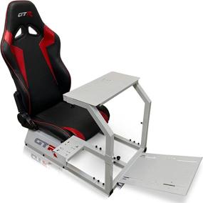 img 4 attached to GTR Simulator GTA-S-S105LBKRD: The Ultimate Gaming Chair with Real Racing Seat and Gear Shifter Mount