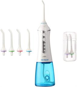 img 4 attached to Portable Water Flosser - McNaval Cordless Dental Teeth Cleaner with 300ML 🚿 Large Cleanable Water Tank, USB Rechargeable, IPX7 Waterproof, 3-Mode, and 4 Jet Tips