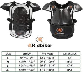 img 3 attached to 🏍️ RIDBIKER Kids Motorcycle Armor Suit: Ultimate Dirt Bike Protection for Chest, Spine, Shoulders, Arms, Elbows, and Knees - Silver/Black Vest