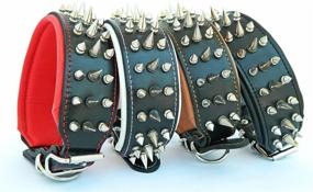 img 2 attached to 🐶 Ultimate Bestia Dog Collar: Genuine Leather, Screw Spikes, Soft Cushion & Longevity! Pitbull, Bulldog, Rottweiler & More! Handmade in Europe!