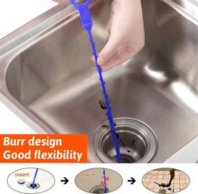 img 3 attached to 🔧 Vastar Drain-Snakes Kit: 6-Pack Orange and Blue, Hair Cleaning Tool for Sink, Bathtub and Shower, Drain Pipe Clogging Remover