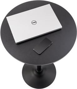 img 2 attached to 🍸 Pearington Round Cocktail Bistro High Table - Black Top and Base, 1-Pack