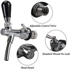 img 2 attached to PERA Adjustable Beer Faucet with Chrome Tap and Ball Lock Disconnect for Homebrewing Cornelius Keg