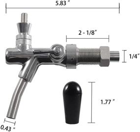 img 3 attached to PERA Adjustable Beer Faucet with Chrome Tap and Ball Lock Disconnect for Homebrewing Cornelius Keg