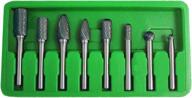 enhanced performance 8-piece double carbide rotary burr set for strong grip logo