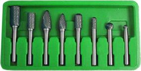 img 1 attached to Enhanced Performance 8-Piece Double Carbide Rotary Burr Set for Strong Grip