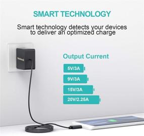 img 2 attached to 🔌 Nekteck 45W USB C Wall Charger with Power Delivery, Laptop Fast Charging Adapter - Built-in 6ft Type C Cable - Compatible with MacBook, Dell XPS, Surface Go, Pixel, Galaxy (Not recommended for Note10/S10/10+PPS)