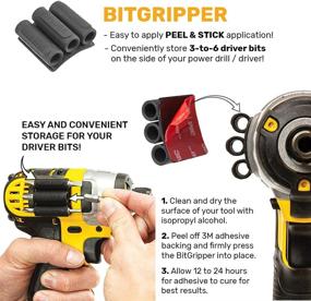 img 3 attached to 🔧 BitGripper v2 - Spider Tool Holster - Pack of Two - Conveniently Carry up to Six Driver Bits on the Side of Your Power Drill or Driver!