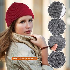 img 3 attached to 🧢 Geyoga 12-Pack Trawler Beanie Hats - Knit Cuff Beanie with Roll-Up Edge - Skull Cap Fisherman Beanie for Men and Women