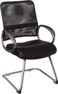 💼 stylish boss office products mesh back guest chair: pewter finish in black, 250 lb. capacity logo