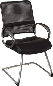 img 4 attached to 💼 Stylish Boss Office Products Mesh Back Guest Chair: Pewter Finish in Black, 250 lb. Capacity