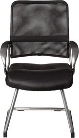 img 3 attached to 💼 Stylish Boss Office Products Mesh Back Guest Chair: Pewter Finish in Black, 250 lb. Capacity