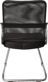 img 2 attached to 💼 Stylish Boss Office Products Mesh Back Guest Chair: Pewter Finish in Black, 250 lb. Capacity