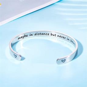 img 2 attached to 👩 Meaningful Mother-Daughter Jewelry Set: Together Forever - Never Apart Cuff Bracelets for Mom & Daughter - Perfect Birthday or Mothers Day Gift