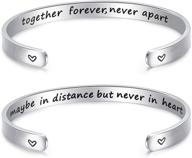 👩 meaningful mother-daughter jewelry set: together forever - never apart cuff bracelets for mom & daughter - perfect birthday or mothers day gift logo