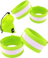 reflective bands for arm, wrist, ankle, leg - high visibility reflective gear for women and men. ideal for cycling, walking, and biking логотип