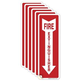 img 4 attached to Pack Fire Extinguisher Sign Waterproof Occupational Health & Safety Products
