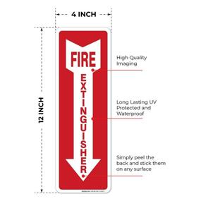 img 2 attached to Pack Fire Extinguisher Sign Waterproof Occupational Health & Safety Products