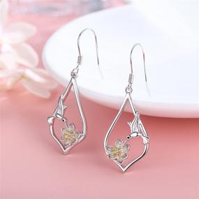 img 2 attached to 🎁 Gifts for Women Friends: 925 Sterling Silver Bee, Hummingbird, Cardinal, and Giraffe Drop Dangle Earrings - Elegant Jewelry