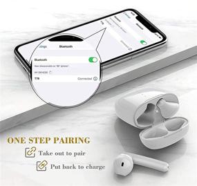 img 3 attached to 🎧 Wireless Earbuds Bluetooth 5.0 Headphones with Charging Case - IPX8 Waterproof, 3D Stereo Air Buds in-Ear Ear Buds Built-in Mic - Open Lid Auto Pairing for Android/Samsung/iPhone - White