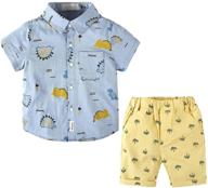 little summer clothes outfit button boys' clothing in clothing sets logo