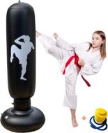 63-inch inflatable boxing punching bag - decompression fitness punching bag for kids and adults, freestanding tumbler sandbags for karate, taekwondo, mma practice - best gift логотип