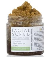 🍵 honey belle green tea body scrub: natural matcha scrub, green tea face exfoliating scrub, detox green tea face mask, organic face scrub with coconut oil and raw sugar exfoliant logo