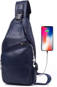 img 4 attached to 👜 Stylish Vintage Leather Shoulder Crossbody Charger: Charge Up in Style!