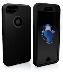 img 2 attached to 📱 Armor Series ToughBox iPhone 7 Plus Case - Shock Proof with Built-in Screen Protector, Holster & Belt Clip (Black) - Compatible with OtterBox Defender Series Belt Clip