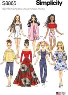 👗 simplicity s8865 doll clothes sewing patterns - perfect fit for 11.5" dolls, code 8865 logo
