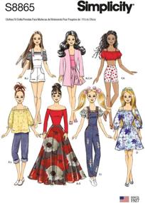 img 4 attached to 👗 Simplicity S8865 Doll Clothes Sewing Patterns - Perfect Fit for 11.5" Dolls, Code 8865