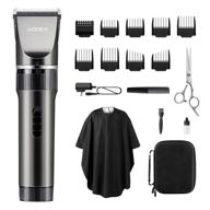 woner hair clippers for men: 17-piece home hair cutting kits 3.0 - quiet rechargeable cordless trimmers, professional scissors, and barber cape logo