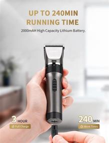 img 1 attached to WONER Hair Clippers for Men: 17-Piece Home Hair Cutting Kits 3.0 - Quiet Rechargeable Cordless Trimmers, Professional Scissors, and Barber Cape